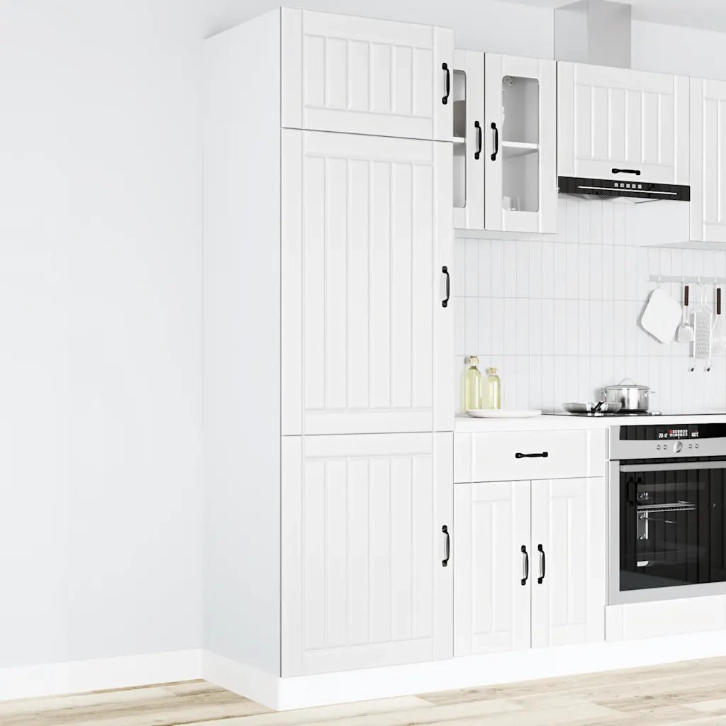 Armadio da Cucina-Credenza da Cucina Lucca Bianco in Legno Multistrato