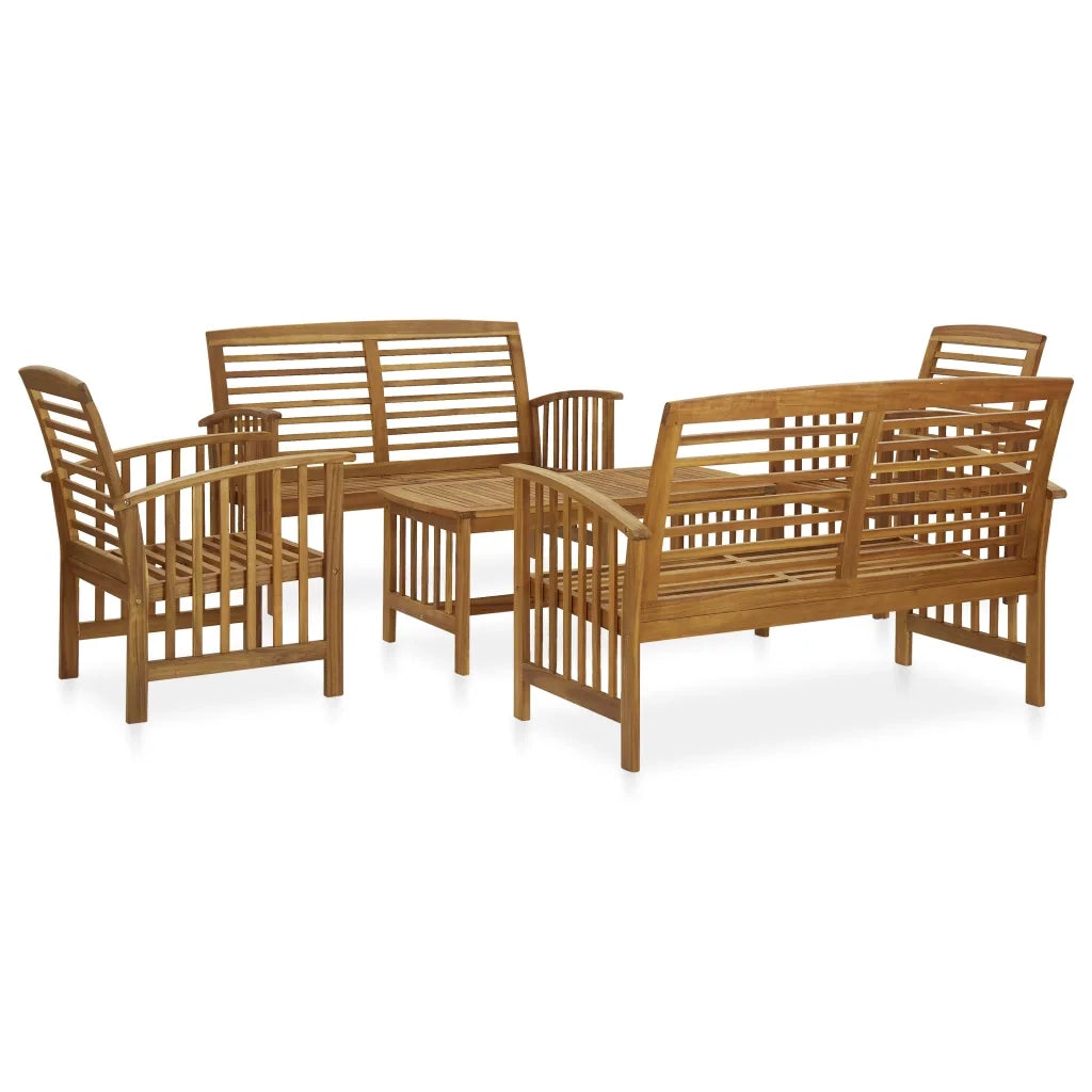 Set Divani da Giardino 5 pz in Legno Massello di Acacia 3057973