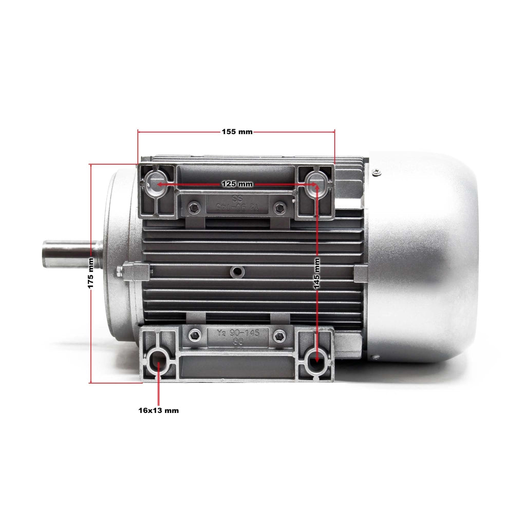 Motore elettrico monofase 2 poli 230 V 1,5 kW, condensatore di avviamento 2850 giri/min, avvolgimento in rame
