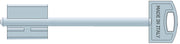 Securemme CHIAVE GREZZA PER PORTE BLINDATE Mod. I gambo mm. 60 5.00 pz