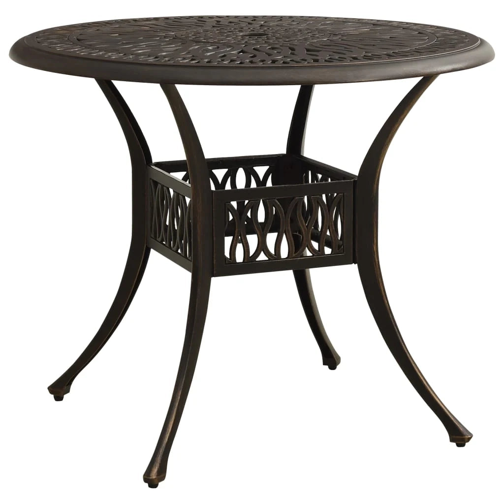 Set da giardino bistrot mobili da esterno terrazza 5 pezzi in fusione di alluminio bronzo 02_0013533