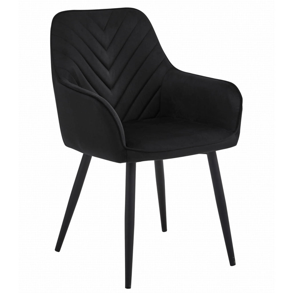 Set di 2 sedie con braccioli Nana in velluto nero