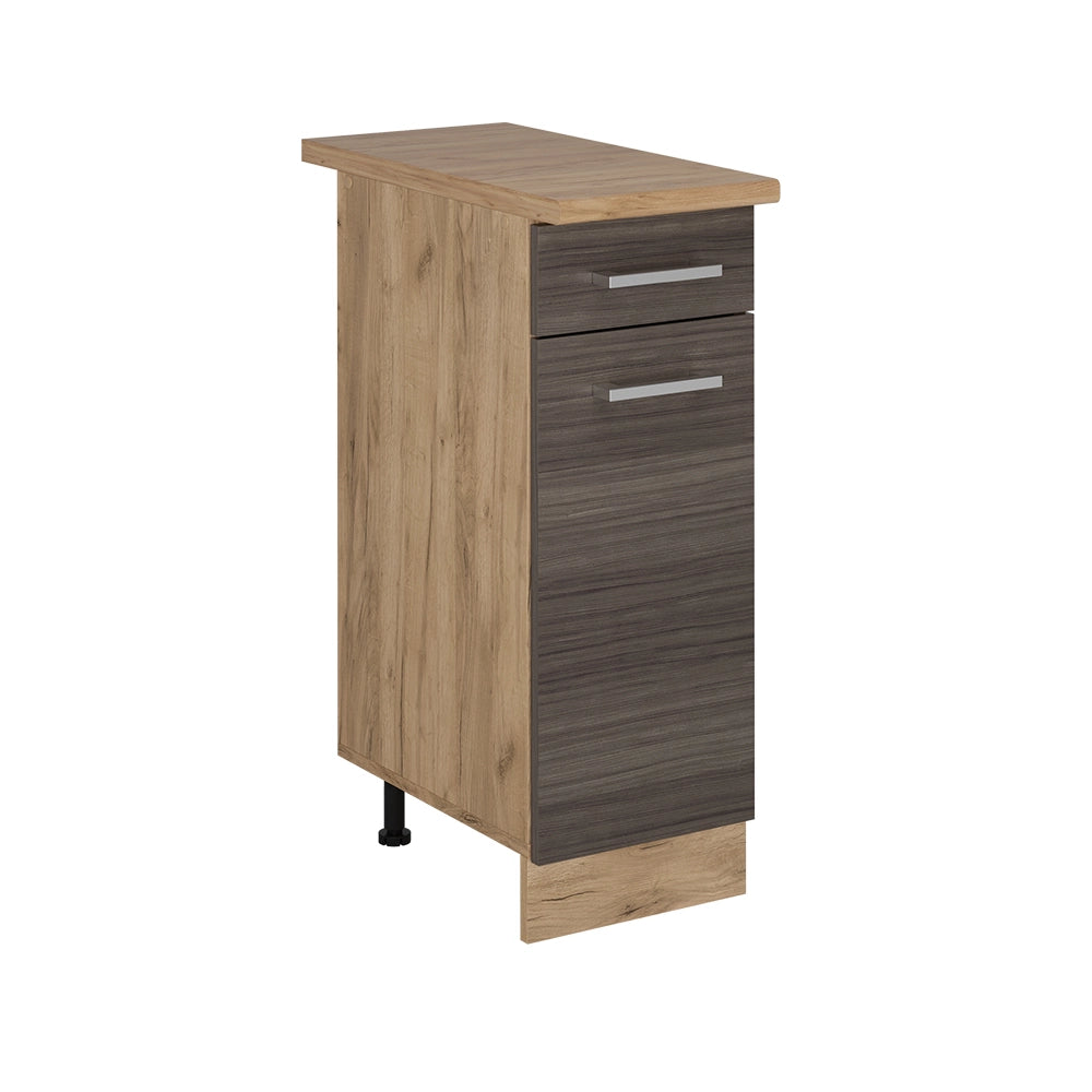 Vicco Mobiletto base per cucina Grigio nobile 30 cm , PL Rovere