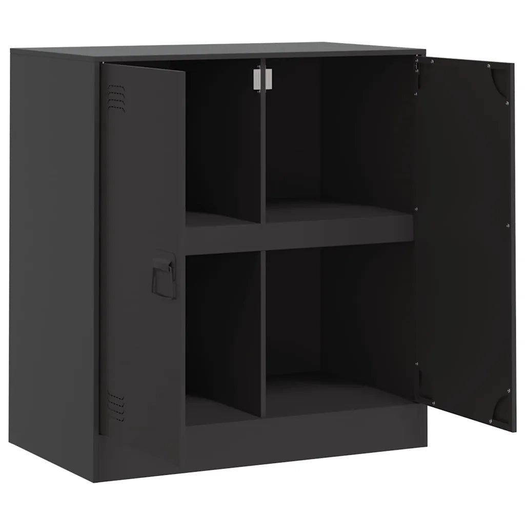Credenza Nera 67x39x73 cm in Acciaio 841673