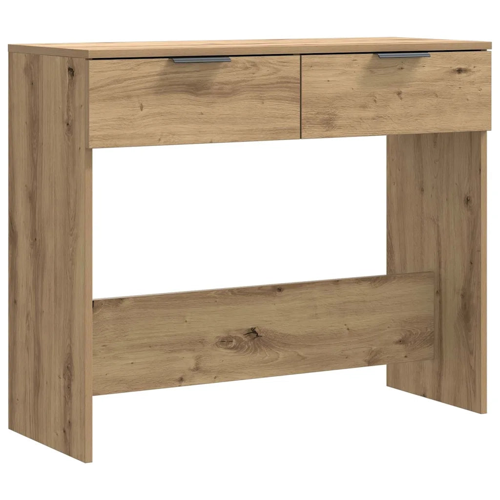 Tavolo Consolle | Tavolo d'Ingresso Rovere Artigianale 90x36x75 cm in Truciolato