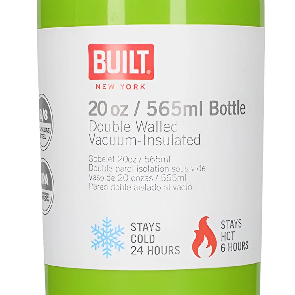 Bicchiere Isolato 590ml in Acciaio Inossidabile a Doppia Parete Sottovuoto Verde Built