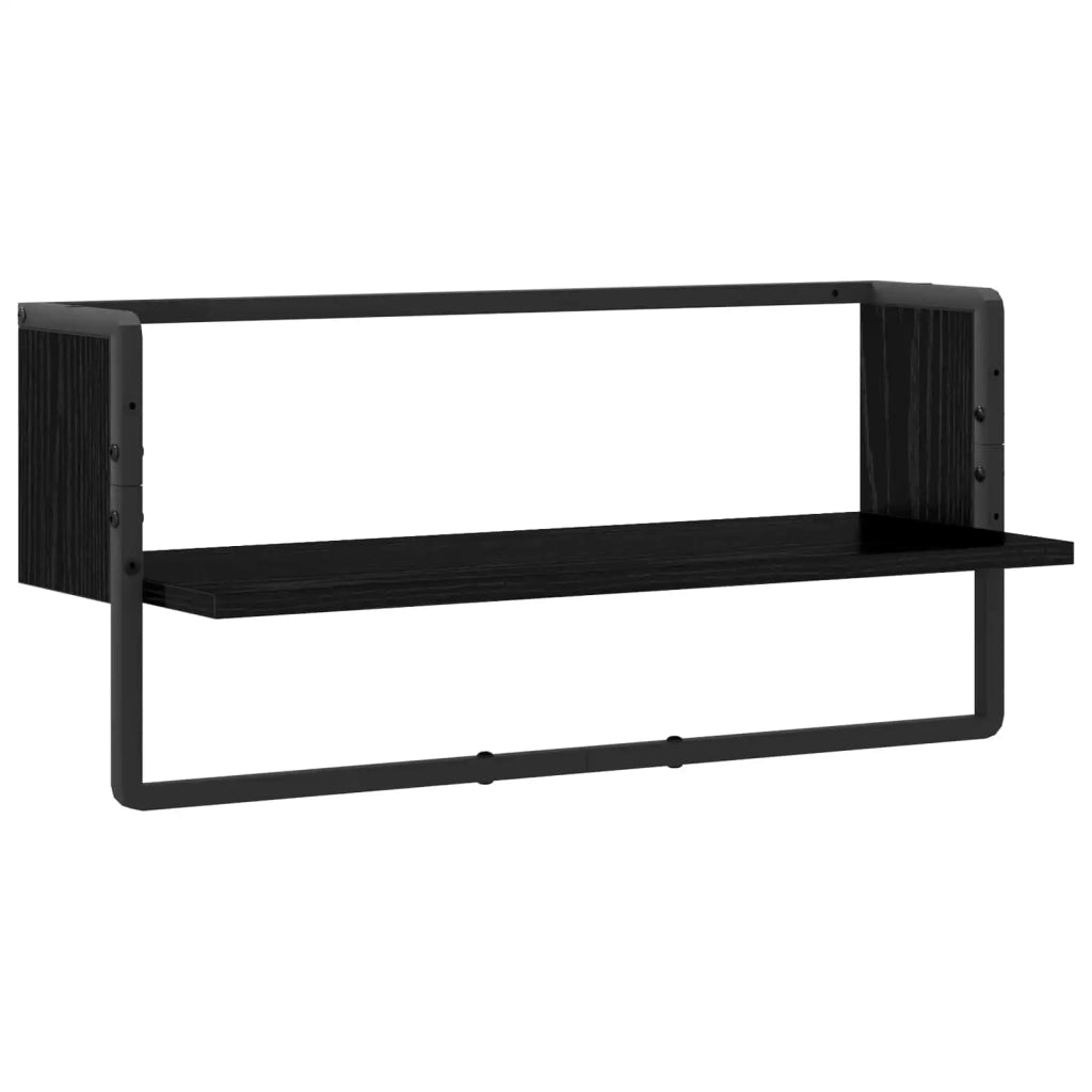 Scaffale da parete A parete Rovere nero 65 x 25 x 30 cm 8010909