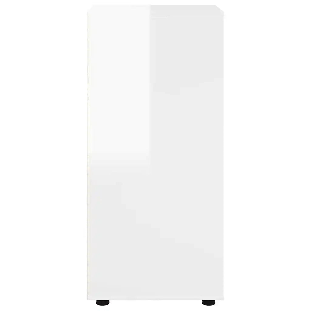 Armadio Bianco Lucido 40 x 48 x 105 cm Legno multistrato