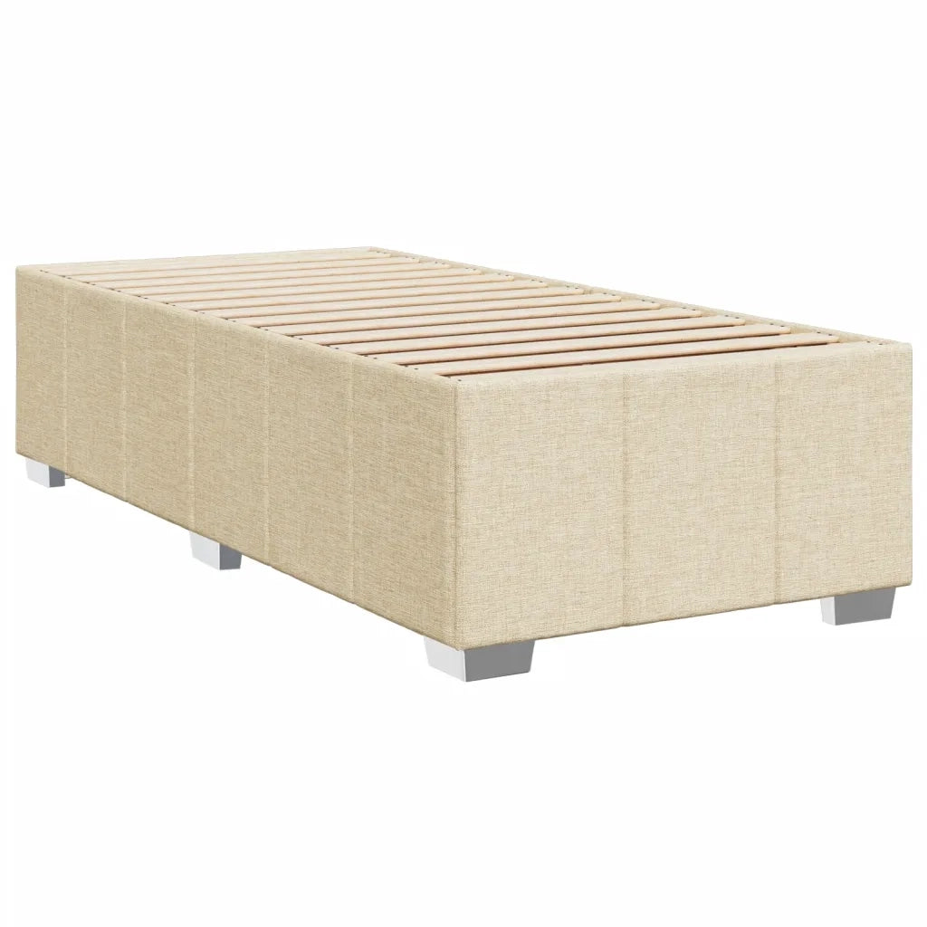 Giroletto a Molle con Materasso Crema 100x200 cm in Tessuto 3293891