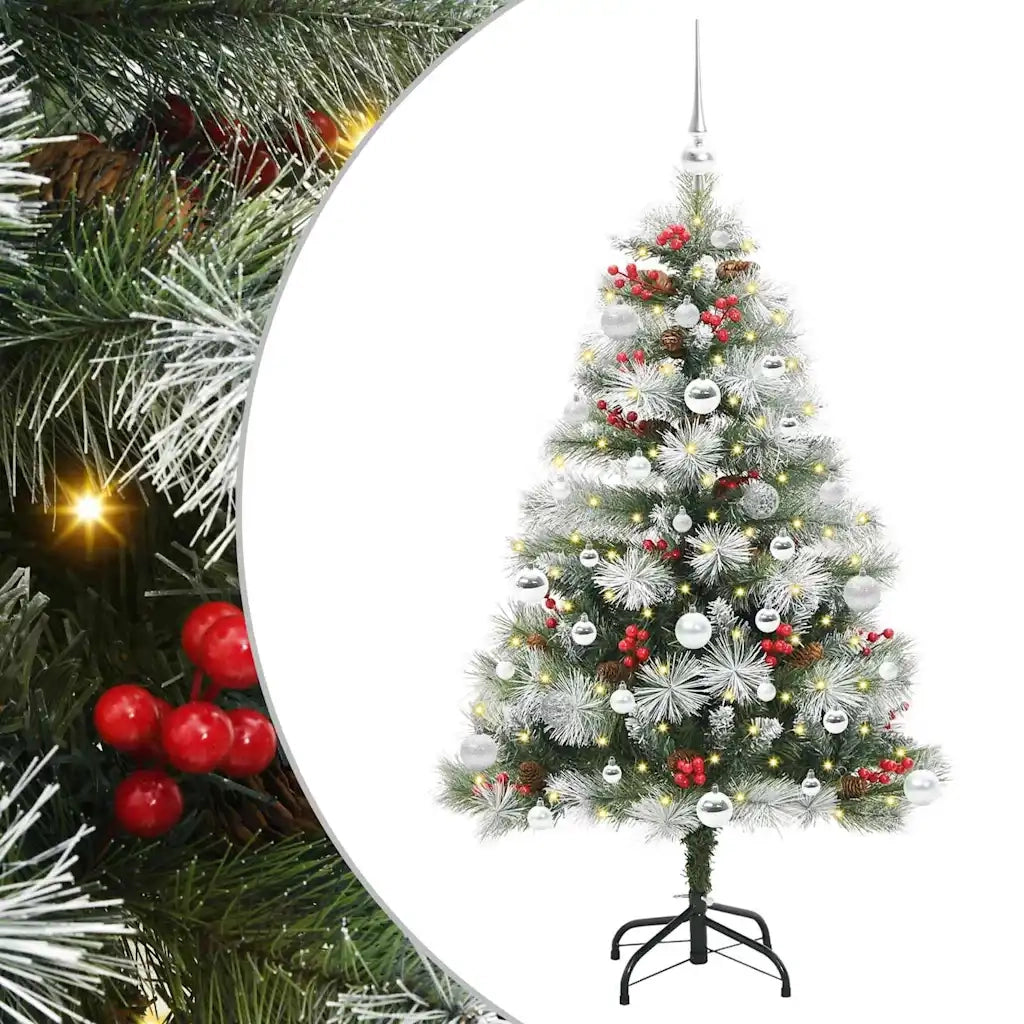 Albero di Natale artificiale Verde e bianco 150 cm