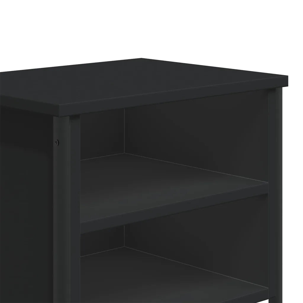 Comodino-Tavolino da notte Nero 40x30x40 cm in Legno Multistrato 315545