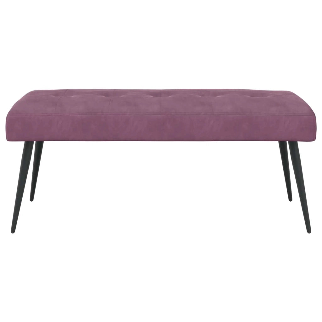 Panchina con bottoni imbottiti Viola 110 x 40 x 46 cm Velluto 42038542