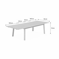 Tavolo da giardino rettangolare allungabile in legno,12 posti, marrone