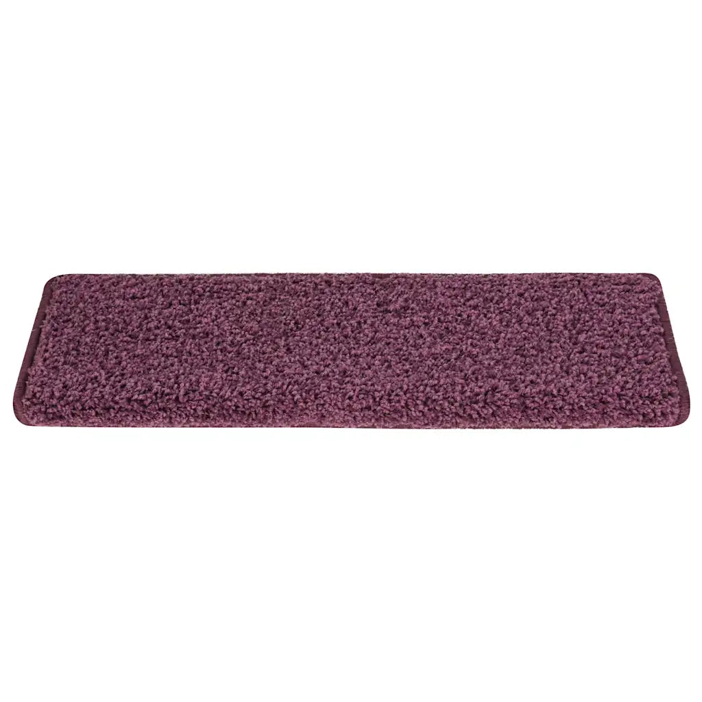 Tappetini per scale 30 pz | Gradini per Scale 65x21x4 cm Viola scuro con bordo rettangolare