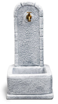 Fontana da Giardino Senza Rubinetto in Cemento Granulato di Marmo Perugia Grigio