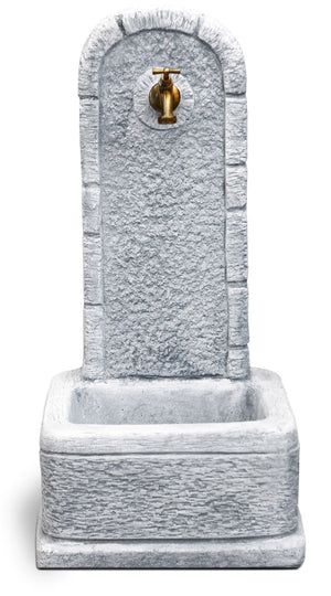 Fontana da Giardino Senza Rubinetto in Cemento Granulato di Marmo Perugia Grigio