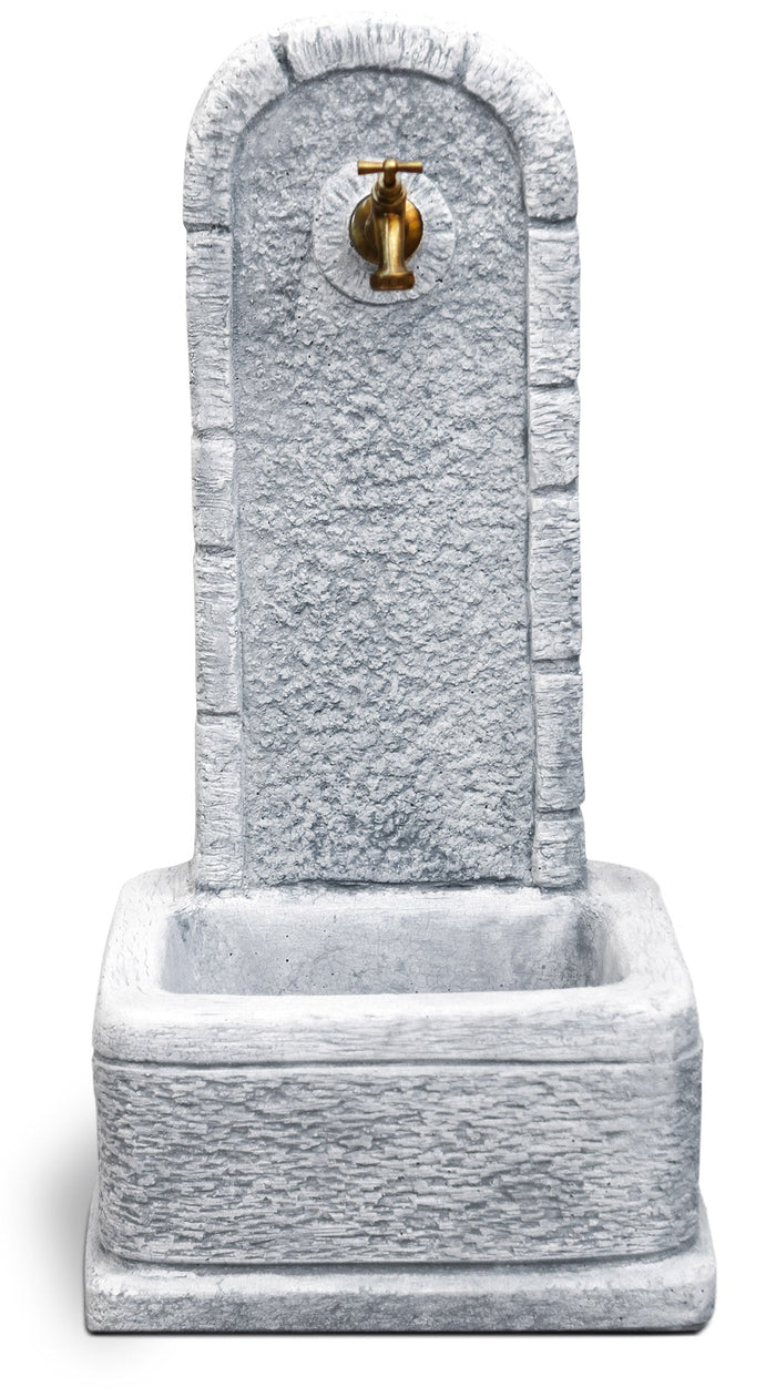 Fontana da Giardino Senza Rubinetto in Cemento Granulato di Marmo Perugia Grigio