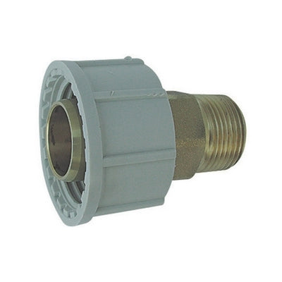 ADATTATORE MASCHIO IN OTTONE PLASSON PER TUBO POLIETILENE- 2 x 63- PLASS- pezzi 1