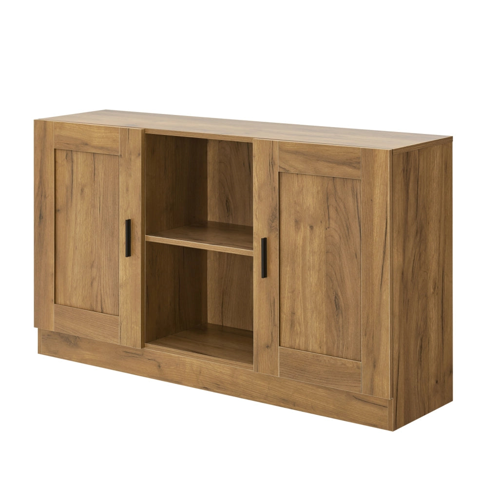 Credenza Bassa Spøttrup Mobile TV 70 x 120 x 30,5 cm Effetto Rovere [en.casa]