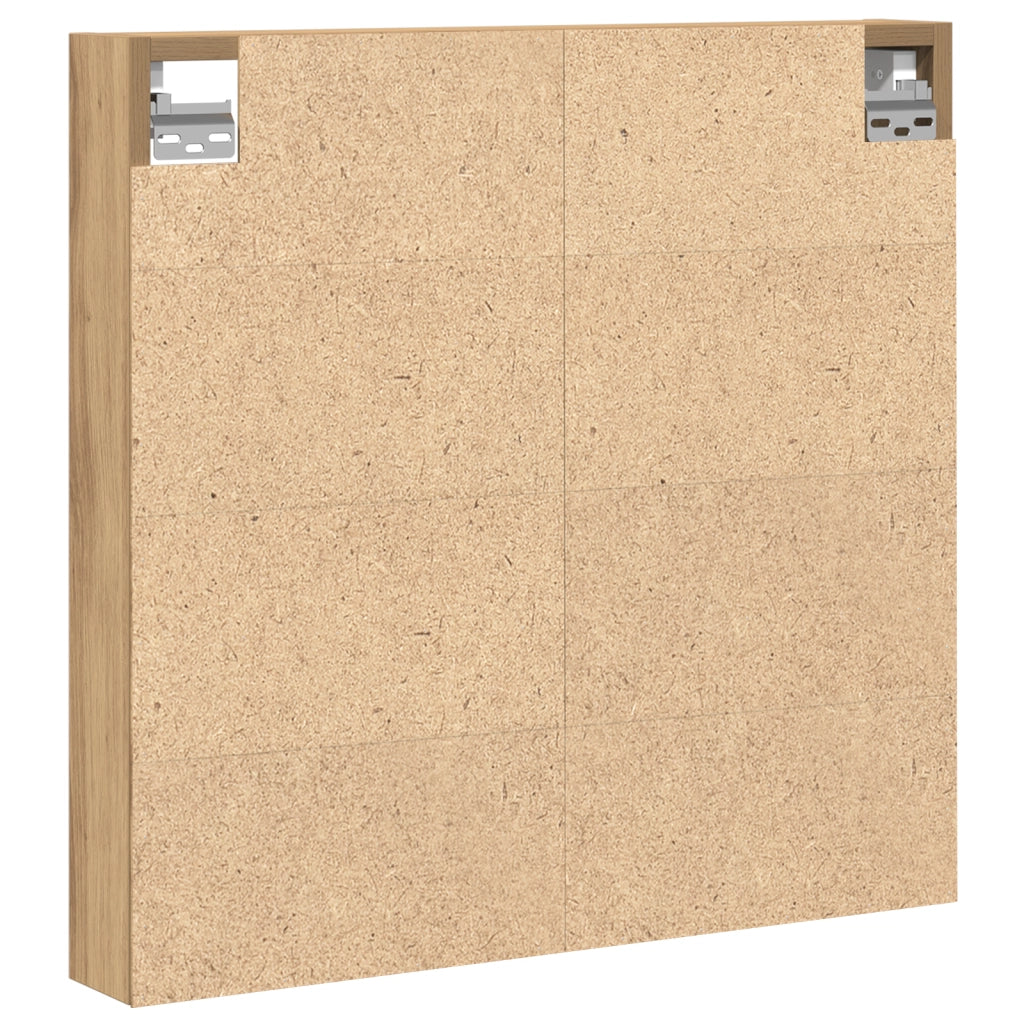 Cabinet Vitrine  in Rovere Artigianale 60x8,5x58 cm in Legno Ingegnerizzato