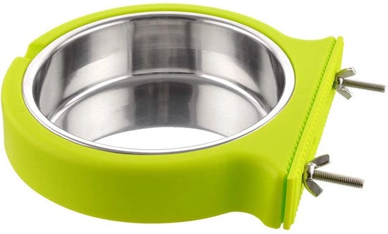 Bacetto alimentare per gabbie, contenitore alimentare e idrico per gabbie, materiale in acciaio inossidabile, contenitore alimentare, contenitore idrico, contenitore blu per cani, gatti, piccoli animali
