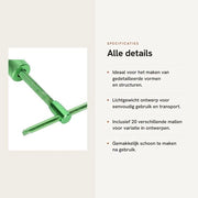 Kit di modellazione ceramica a rotazione con 20 punte in acciaio inossidabile - Pesi 122 g - Applicazione per la modellazione di ceramica.