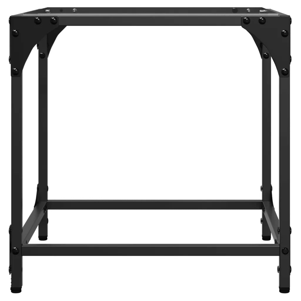 2 pz Tavolini da salotto | Tavolino da caff¨¨ | Tavolino da Soggiorno con Piano in Vetro Trasparente 40x40x40cm Acciaio