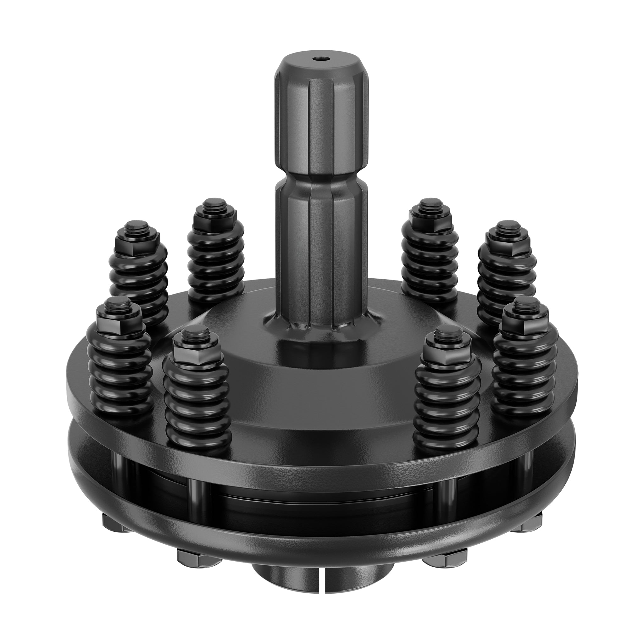 Frizione per albero cardanico scanalato a 6 denti Filetto esterno e interno 1 3/8" Max 1200Nm Nero