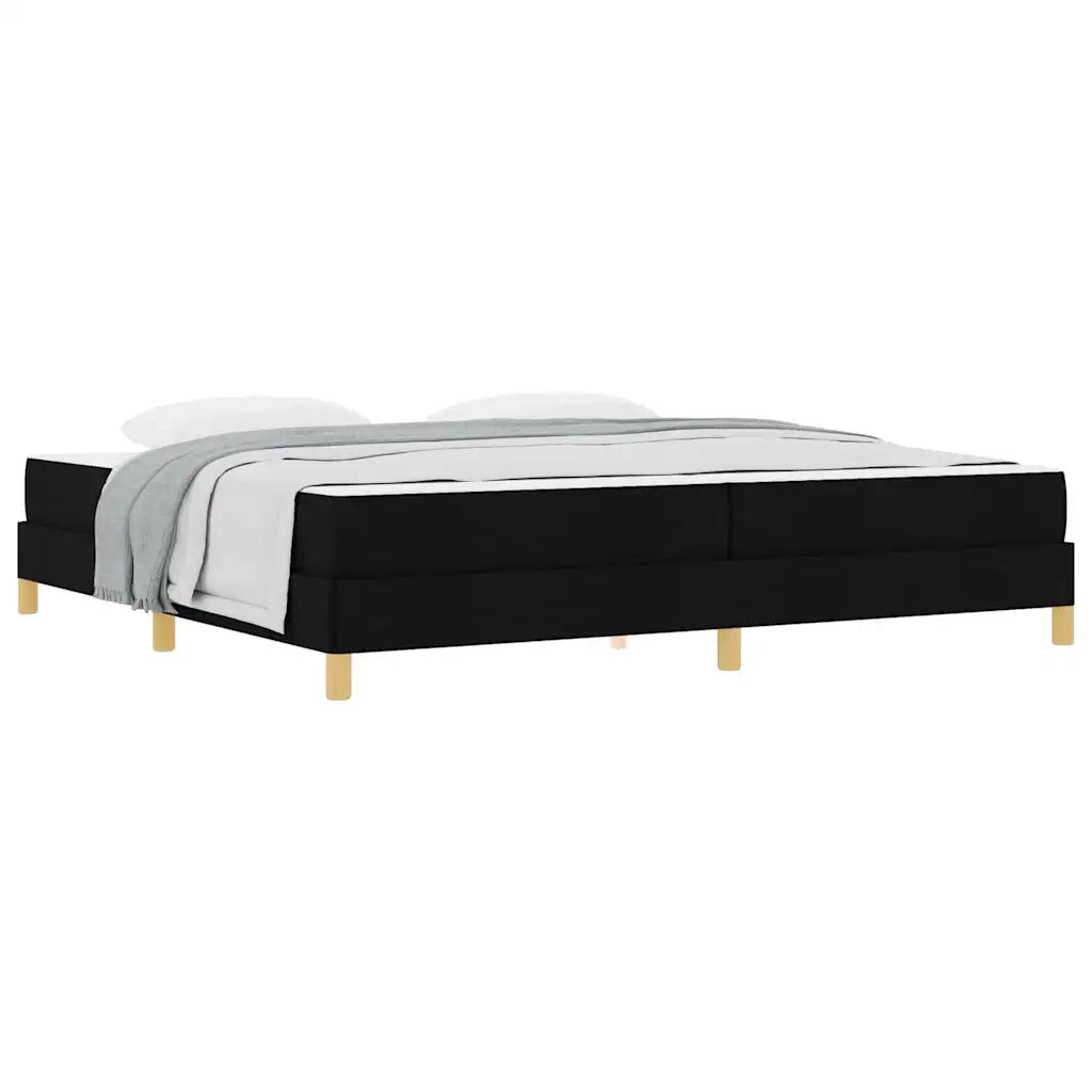 vidaXL Letto a molle Nero e Marrone 200 x 200 cm