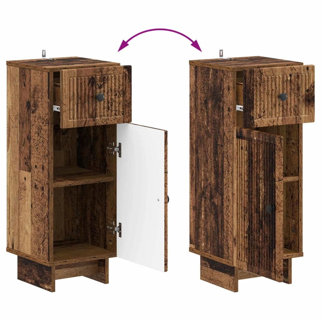 Mobiletto da Bagno EDE Legno antico 30 x 31 x 80 cm 895953