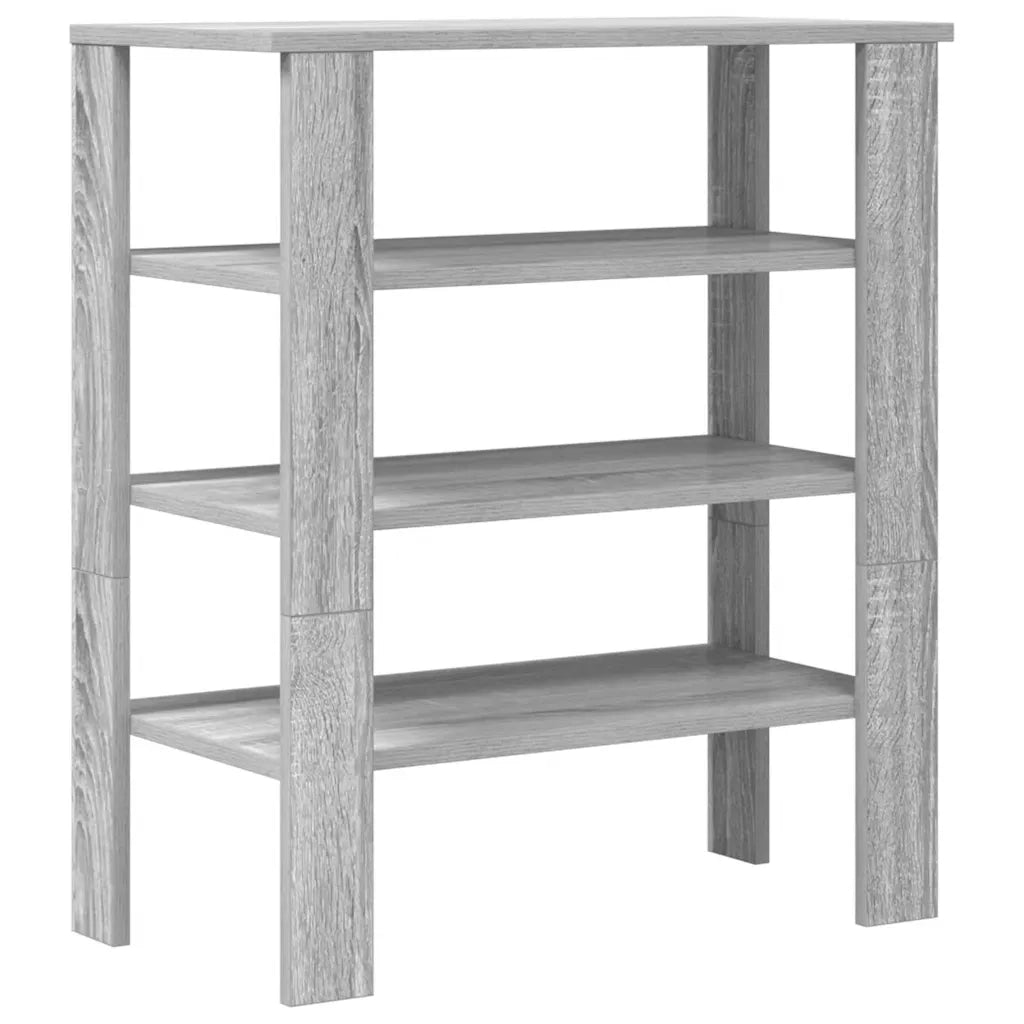 Scarpiera-Scaffale per scarpe Grigio Sonoma 61x32x70 cm in Legno Multistrato