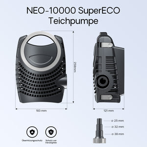 set per laghetti filtro 90000l chiarificatore 36W pompa NEO10000 80W