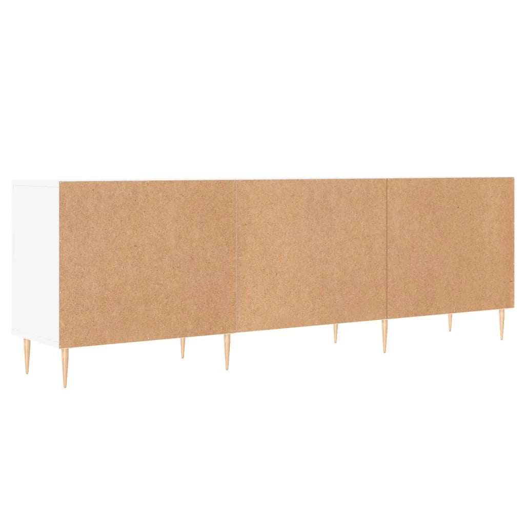 Mobile TV multimediale mensola TV credenza TV sala da pranzo soggiorno camera da letto 150 x 30 x 50 cm legno ingegnerizzato bianco 02_0025992