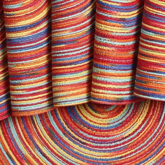 Piastre per tavolo Ronde 11,8 cm - 4 pezzi Resistente al calore - Sottopiede - Tessuto in cotone - Decorazione - Facile da pulire - Sottopiede per tavolo