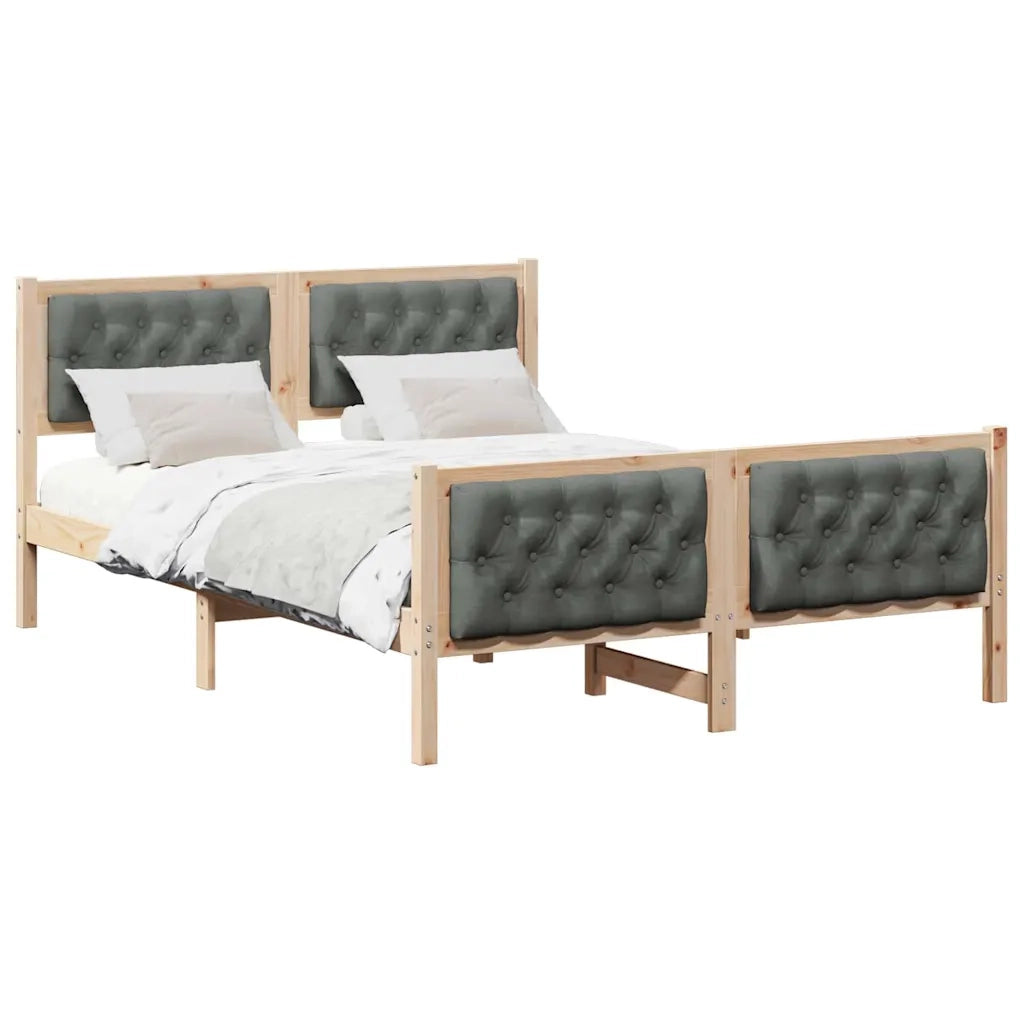 Struttura del letto Grigio scuro 140 x 200 cm Pino massello 3394289