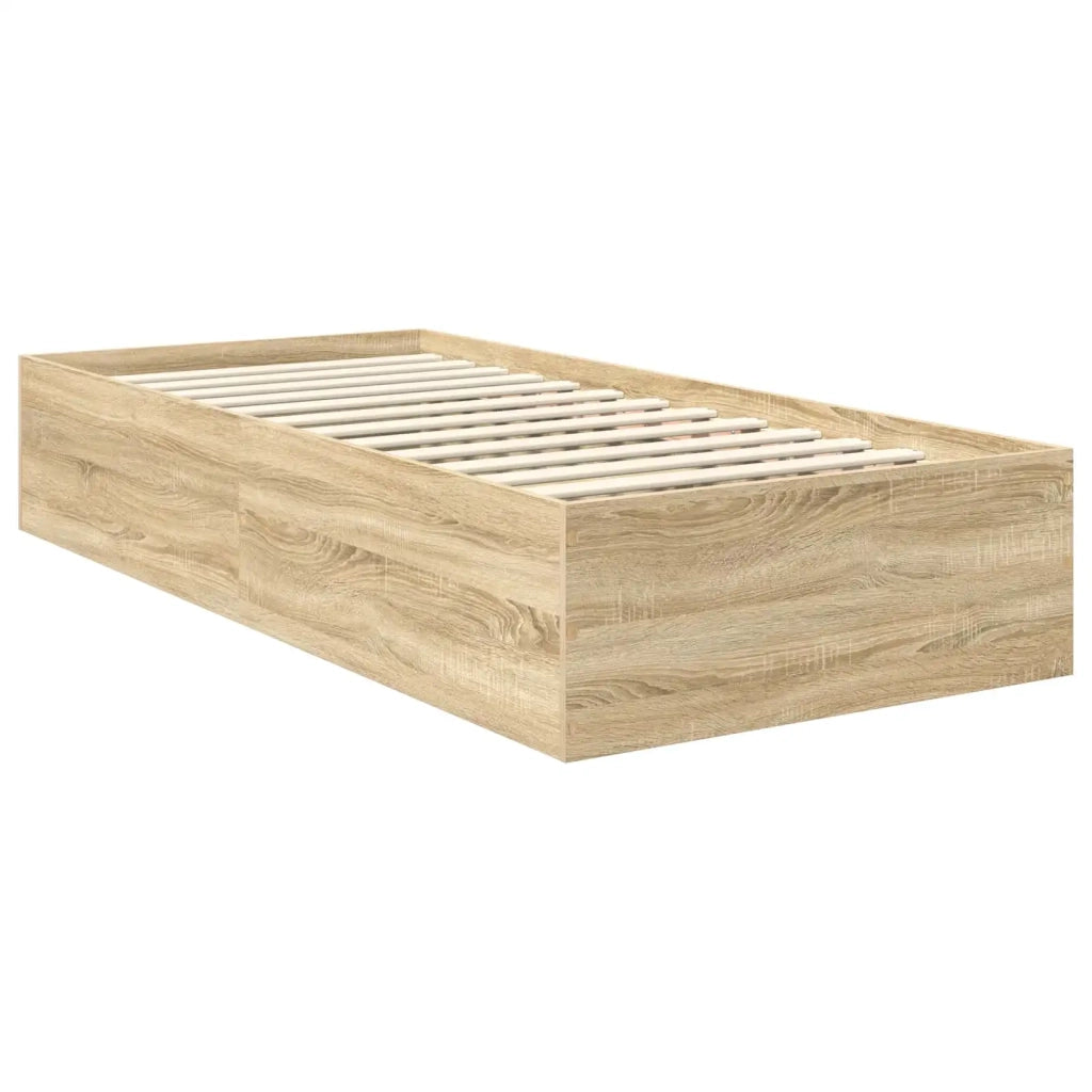 Struttura del letto con testiera Rovere Sonoma 100 x 200 cm 3408699