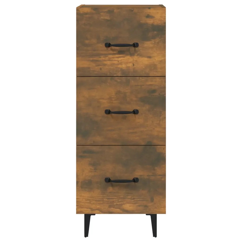 Credenza | Madia | Buffet da pranzo | Armadio da pranzo Rovere Fumo 34,5x34x90 cm in Legno Multistrato