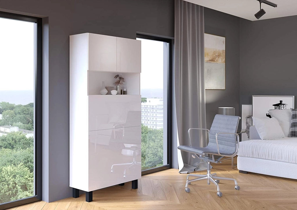 Mobile multiuso Libreria e Scrivania pieghevole 80x175hx92 HOMI
