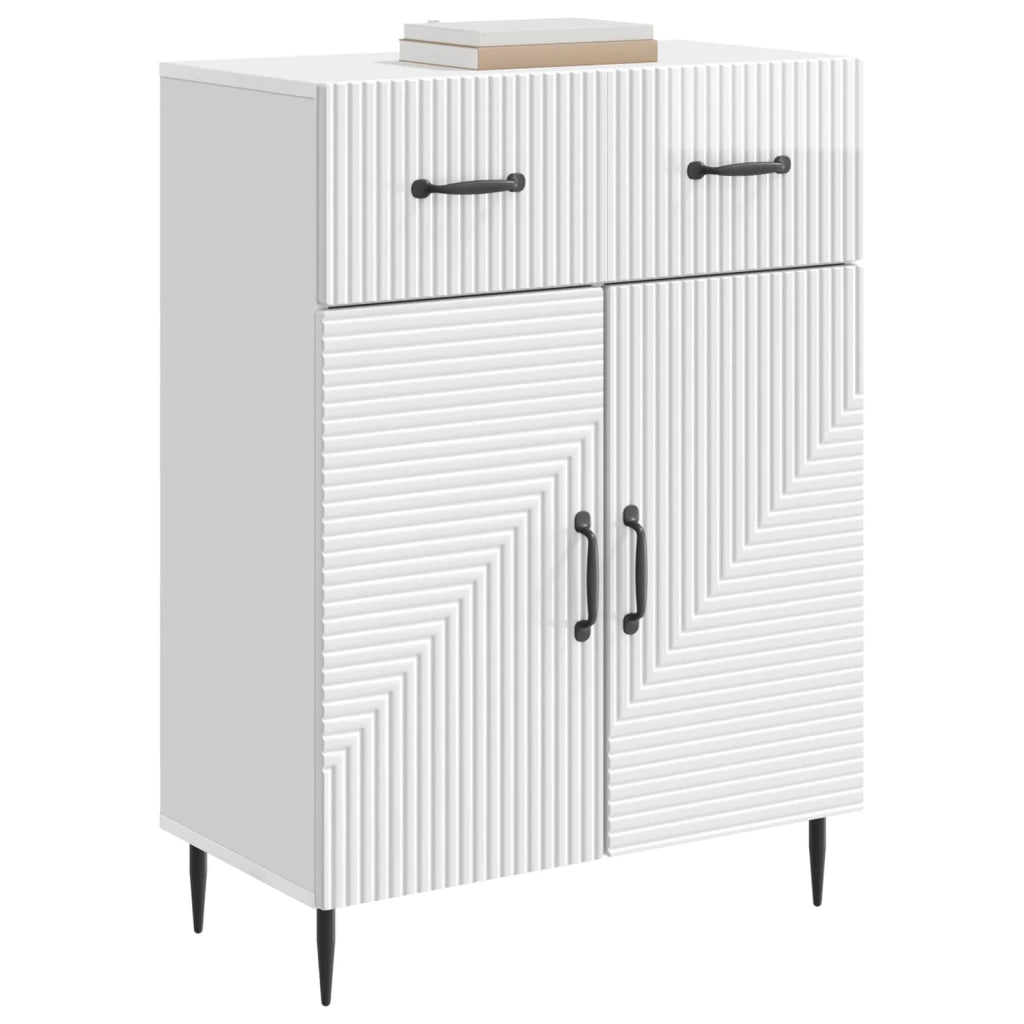 Credenza Bianco Lucido 66 x 34,5 x 89,5 cm Legno ingegnerizzato 894869