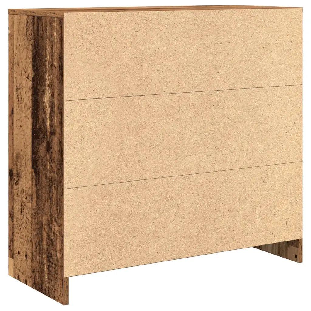 Credenza con Cassetto Legno Antico 80x34x76 cm in Truciolato 861542
