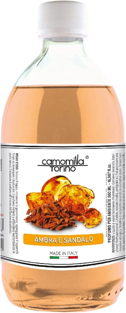 RICARICA PROFUMO PER AMBIENTE CAMOMILLA TORINO DA 250 ML AMBRA E SANDALO