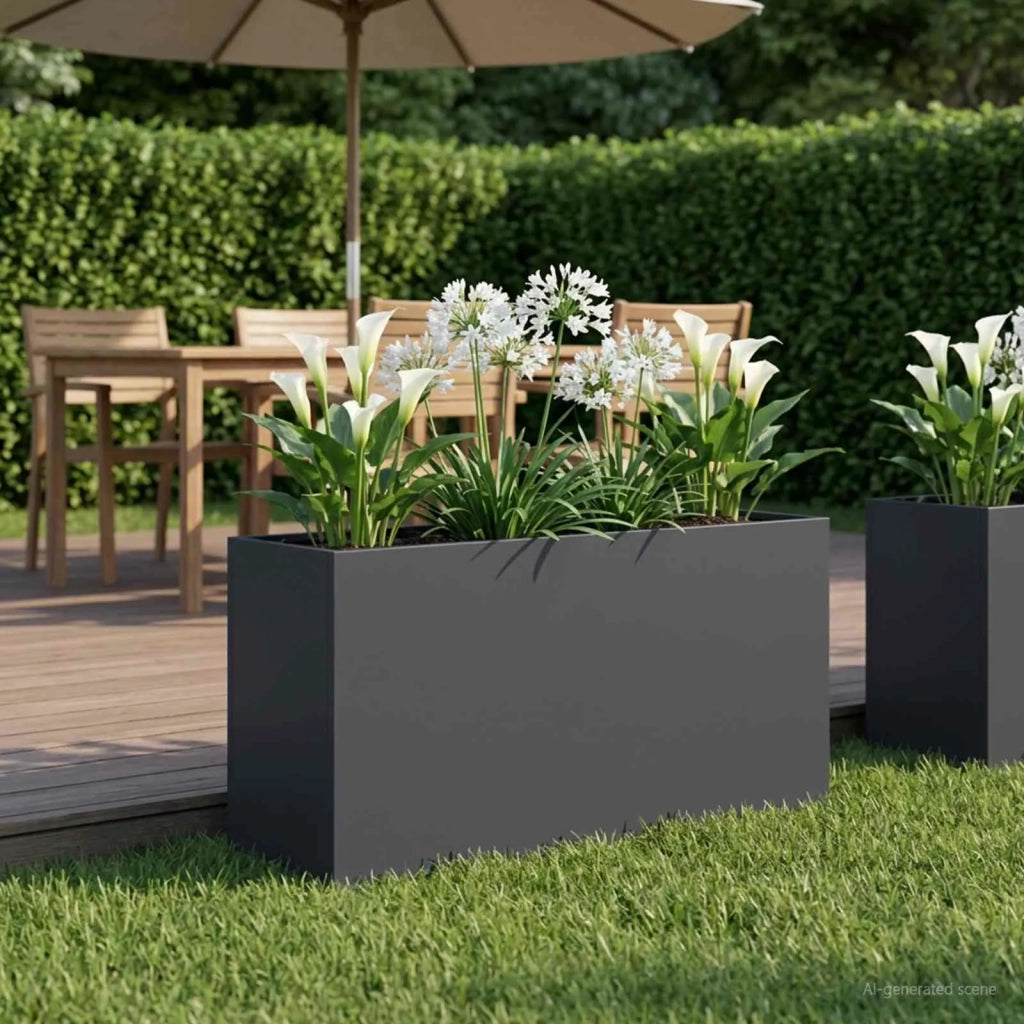 Vaso da giardino Antracite 100 x 30 x 50 cm 8005628