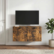 Mobile Porta TV da Muro Rovere Fumo 59,5 x 41 x 30 cm 898170