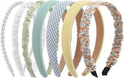 Set di Bande Capellute per Ragazze - 7 Pezzi di Bande Antiscivolo in Diverse Colori