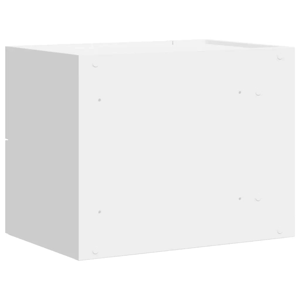 Set di 2 Comodini | Armadio da Notte | Mobiletto da notte a Muro Bianchi 45x30x35 cm