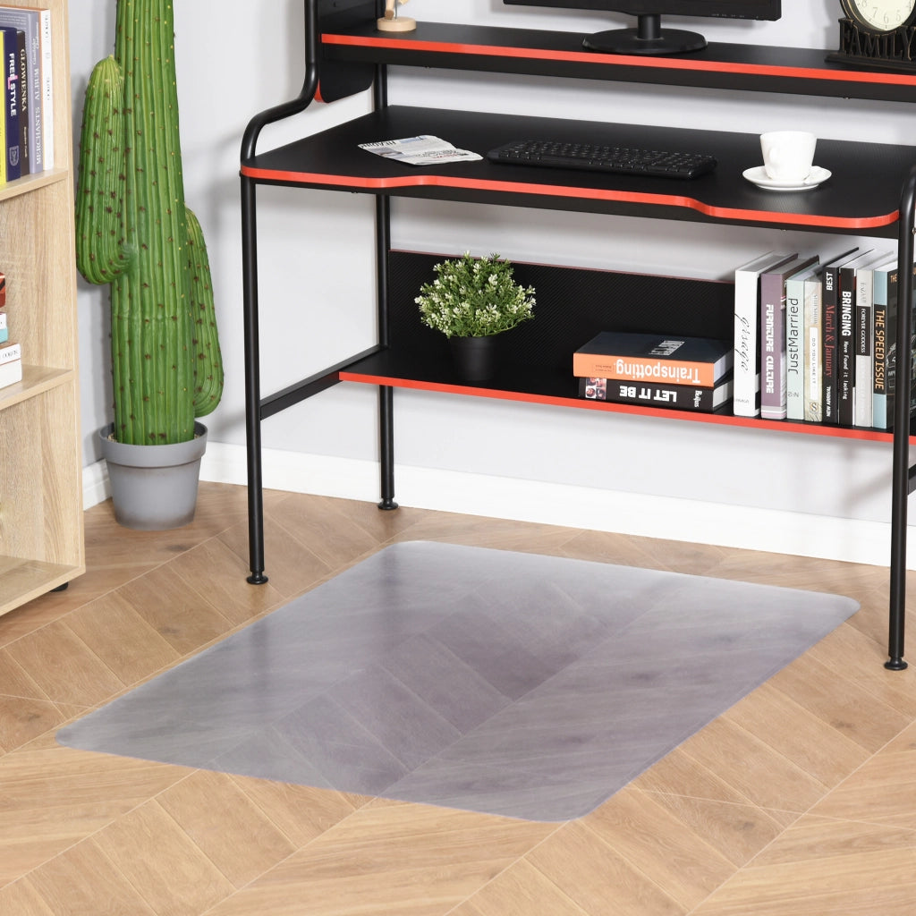 Tappetino per Sedia Ufficio Salvapavimento Antiscivolo in Plastica, 90x120cm, Trasparente