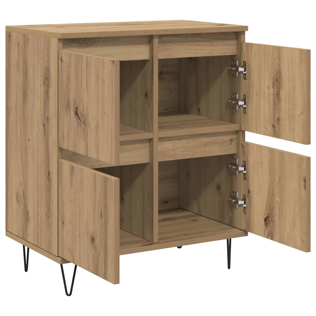 vidaXL Sideboards 2 pcs rovere artigianale 120 x 35 x 70 cm