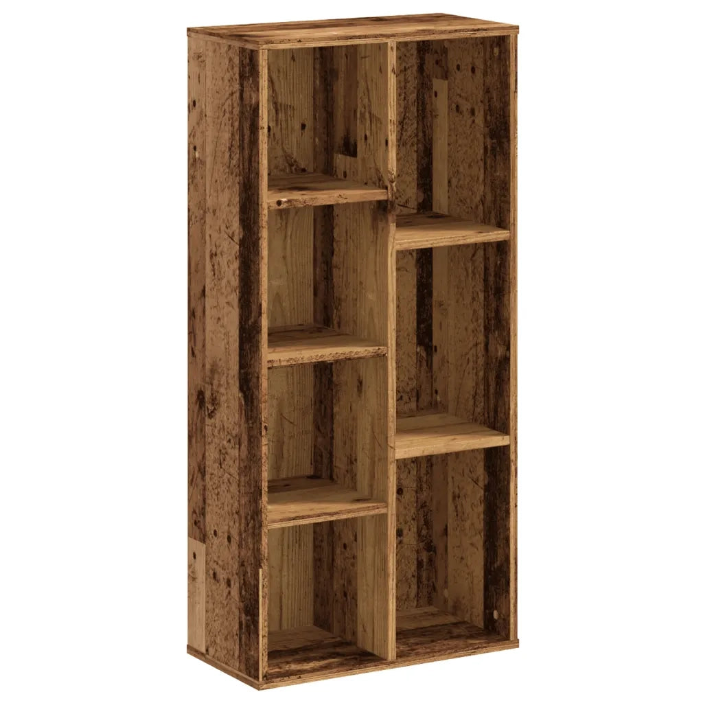 Libreria-Scaffale per Libri-Mobile di Stoccaggio Legno Antico 50x25x105 cm in Legno Multistrato