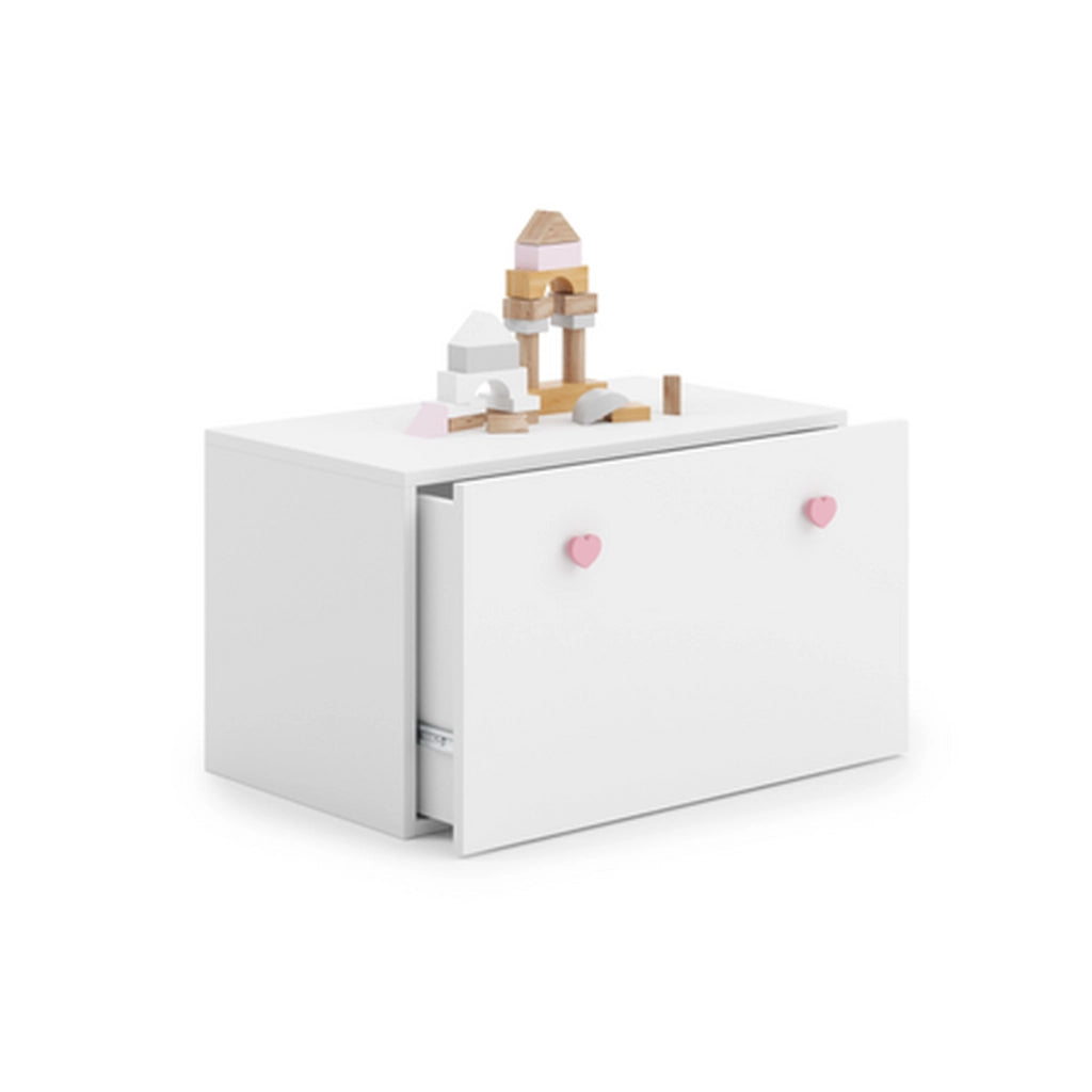 Cesta portaoggetti Inga con cassettone e maniglie rosa