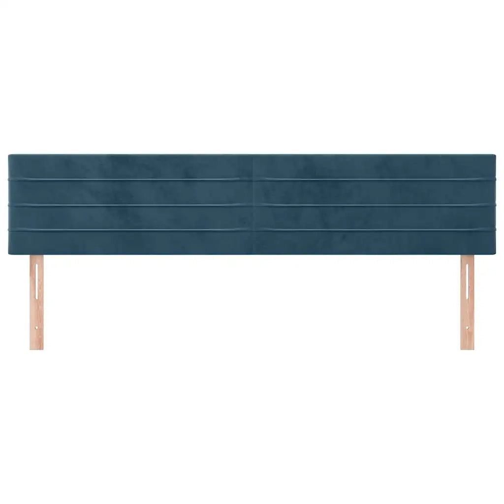 Testiera | Testata Blu Scuro 200x5x78/88 cm in Velluto